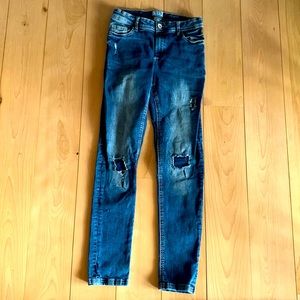 Mayoral distressed jeans, girls size 12, skinny jeans